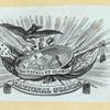 Shields and allegorical imagery representing the military.