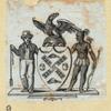Shields and allegorical imagery representing the military.
