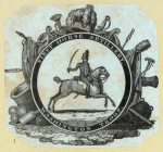 Seals and shields with such themes as the military.