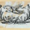 Shields and allegorical imagery.