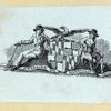 Shields and allegorical imagery.