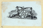 Shields and allegorical imagery.