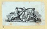 Shields and allegorical imagery.