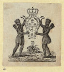 Shields and allegorical imagery.