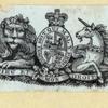 Shields and allegorical imagery.