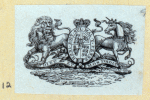 Shields and allegorical imagery.
