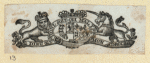 Shields and allegorical imagery.