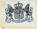 Shields and allegorical imagery.