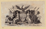 Allegorical imagery featuring shields, eagles, and cannons.