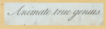Newspaper flag and aphorisms engraved in cursive script.