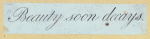 Aphorism engraved in cursive script, seals, and letterheads.