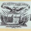 Aphorism engraved in cursive script, seals, and letterheads.