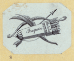 Aphorism engraved in cursive script, seals, and letterheads.