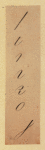 Engraved lettering examples in cursive script.