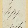 Engraved lettering examples in cursive script.