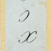 Engraved lettering examples in cursive script.