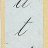 Engraved lettering examples in cursive script.