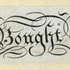 Engraved lettering examples, dingbats, and seals.