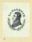 Allegorical imagery with such themes as liberty and justice, signatures, and seals.