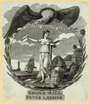 Product labels and allegorical imagery.