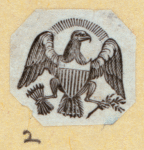 Letterheads and newspaper flags featuring eagles.