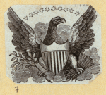 Letterheads and newspaper flags featuring eagles.