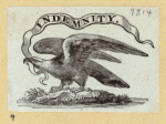 Letterheads and newspaper flags featuring eagles.