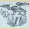 Commercial and patriotic imagery featuring eagles and shields.