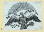 Commercial and patriotic imagery featuring eagles and shields.