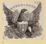 Patriotic imagery featuring eagles.