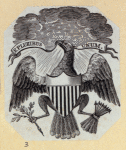 Patriotic imagery featuring eagles.