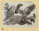 Patriotic imagery featuring eagles.