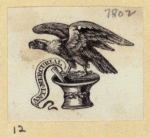 Patriotic imagery featuring eagles.