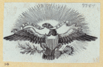 Patriotic imagery featuring eagles.