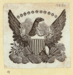 Commercial and patriotic imagery featuring eagles and shields.