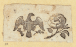Patriotic imagery featuring eagles and shields.