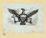 Patriotic imagery featuring eagles.