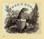 Patriotic imagery featuring eagles.