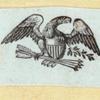 Patriotic imagery featuring eagles.