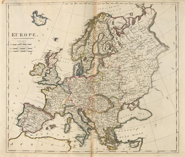 18th Century Map of Europe