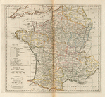 France, divided into circles and departments