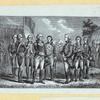 Scenes of colonial American conflict and resolution.
