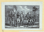 Scenes of colonial American conflict and resolution.