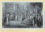 Scenes of colonial American conflict and resolution.