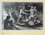 Scenes of colonial American conflict and resolution.