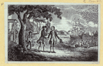 Scenes of colonial American conflict and resolution.