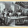 Scenes of colonial American conflict and resolution.