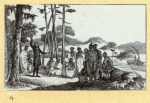 Scenes of colonial American conflict and resolution.