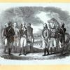 Scenes of colonial American conflict and resolution.