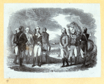 Scenes of colonial American conflict and resolution.